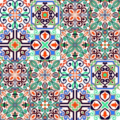 Tapeta Do Jadalni, Mozaika, Wzory, Imitacja Płytek