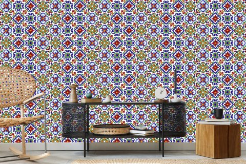 Tapeta Do Kuchni, Jadalni Kolorowa Mozaika, Wzory