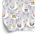 Tapeta Do Pokoju Dziecka, Lamy, Kolorowe Zwierzęta