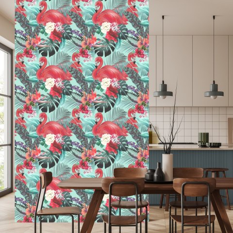 Tapeta Flamingi, Kwiaty, Natura, Do Salonu