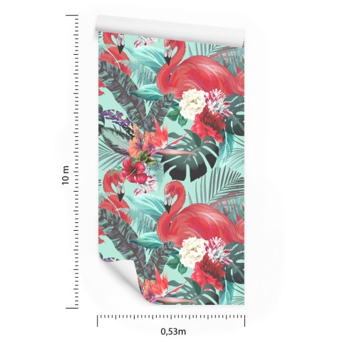 Tapeta Flamingi, Kwiaty, Natura, Do Salonu