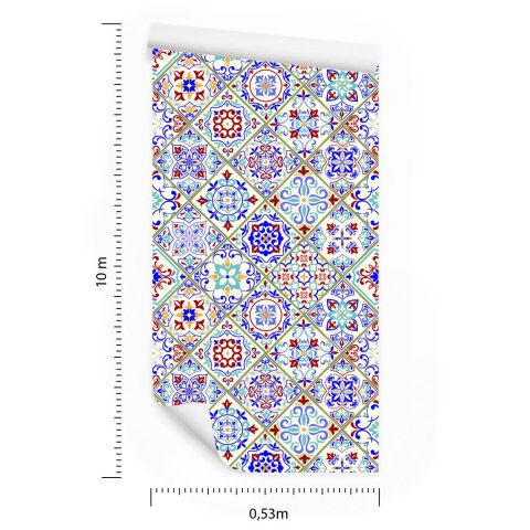 Tapeta Kafelki, Kolorowa Mozaika, Jadalnia