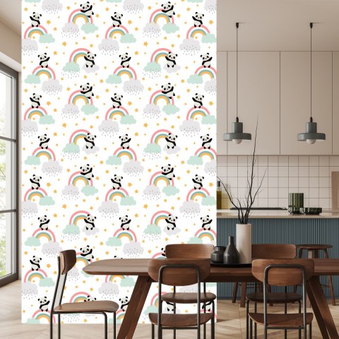 Tapeta Pandy Z Tęczą