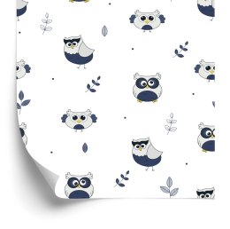 Tapeta Sowy Z Liśćmi W Tle