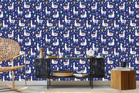 Tapeta Z Lamami, Kwiaty, Rośliny, Pokój Dziecięcy