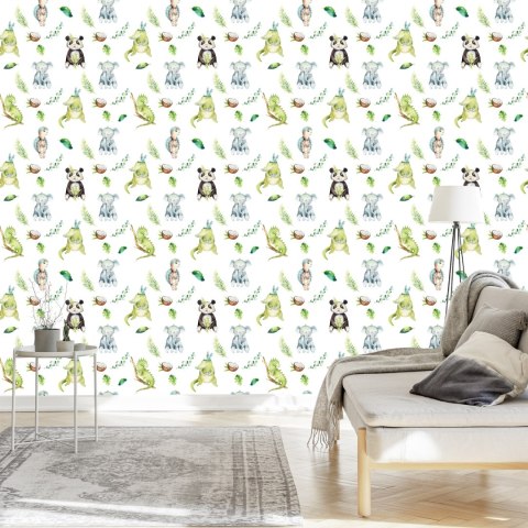 Tapeta Zwierzęta Wśród Liści