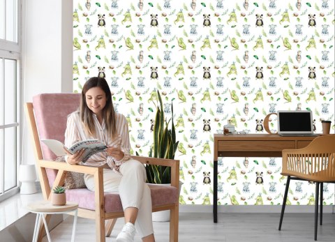 Tapeta Zwierzęta Wśród Liści