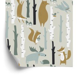 Tapeta Dla Dzieci Piękne Leśne Zwierzęta