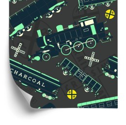 Tapeta Kolorowe Parowozy Vintage