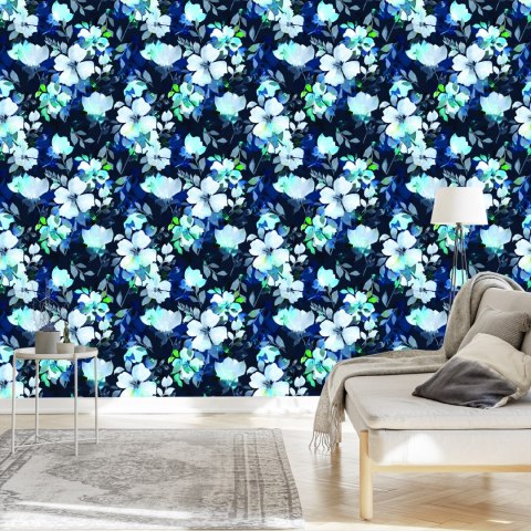 Tapeta Kwiatowy Wzór Akwarela