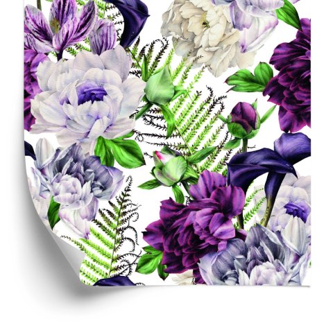 Tapeta Kwiatowy Wzór Piwonie Akwarela