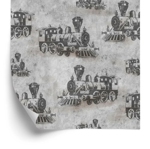 Tapeta Lokomotywy Vintage Na Tle Betonu