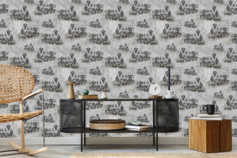 Tapeta Lokomotywy Vintage Na Tle Betonu