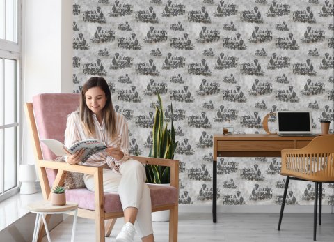 Tapeta Lokomotywy Vintage Na Tle Betonu