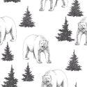 Tapeta Niedźwiedzie I Choinki