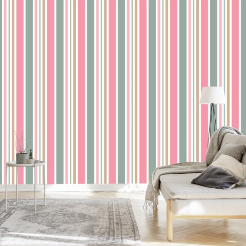 Tapeta Nowoczesna W Paski 3D Do Salonu, Sypialni
