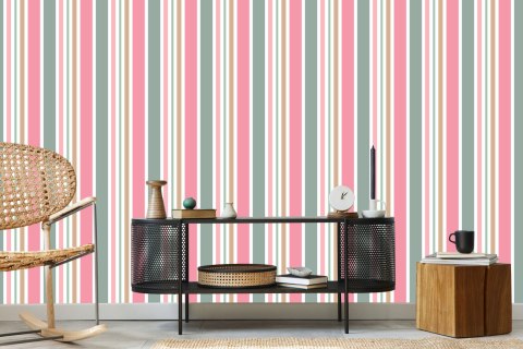 Tapeta Nowoczesna W Paski 3D Do Salonu, Sypialni