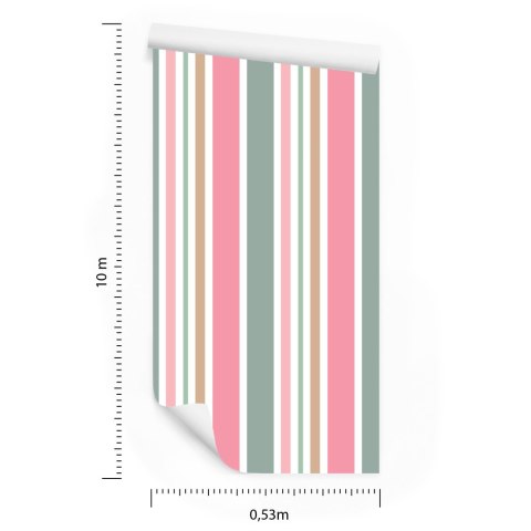 Tapeta Nowoczesna W Paski 3D Do Salonu, Sypialni