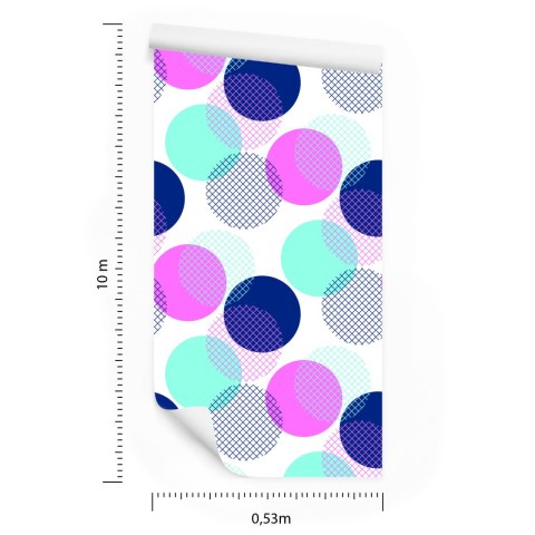 Tapeta Nowoczesne Kolorowe Groszki