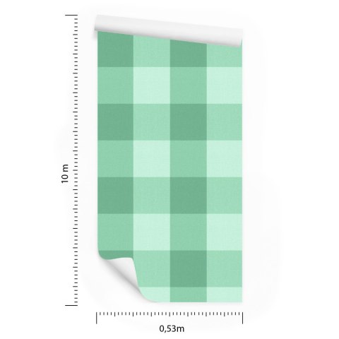 Tapeta Piękna Krata W Odcieniach Zieleni