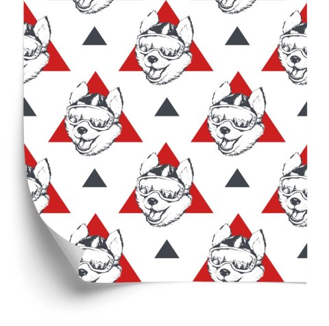 Tapeta Psy I Trójkąty
