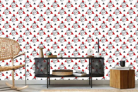 Tapeta Psy I Trójkąty