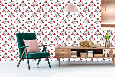 Tapeta Psy I Trójkąty