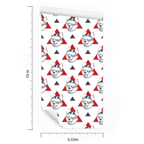 Tapeta Psy I Trójkąty