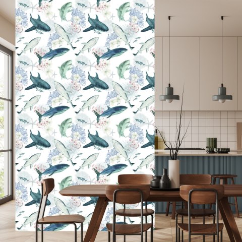 Tapeta Rekiny Na Tle Rafy Koralowej