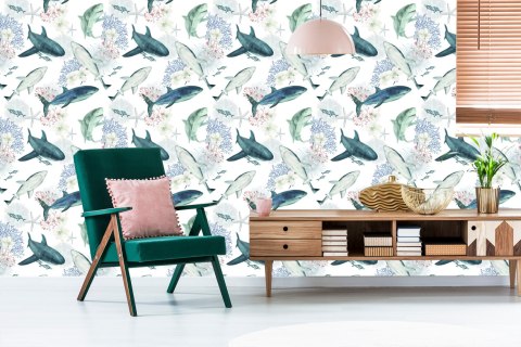 Tapeta Rekiny Na Tle Rafy Koralowej
