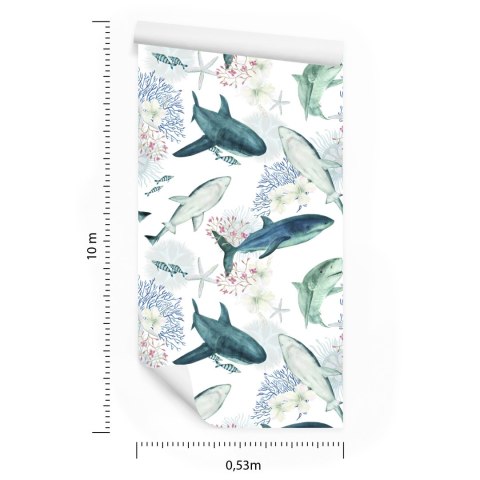 Tapeta Rekiny Na Tle Rafy Koralowej