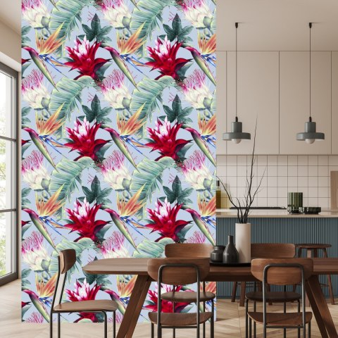 Tapeta Tropikalne Kwiaty Akwarela