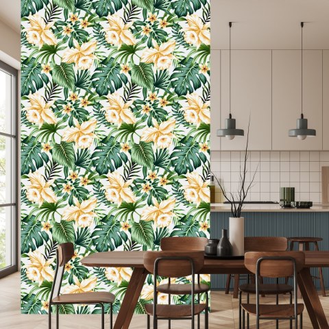 Tapeta Tropikalne Kwiaty Akwarela