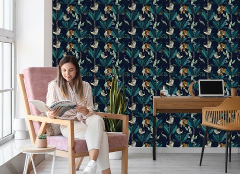 Tapeta Tygrysy, Żurawie I Leniwce