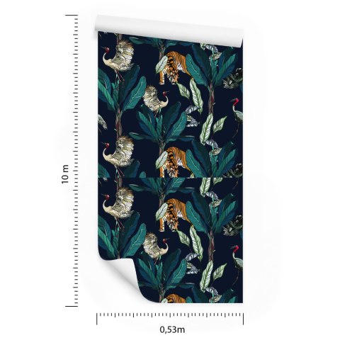 Tapeta Tygrysy, Żurawie I Leniwce