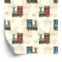 Tapeta Zabawkowe Parowozy Vintage