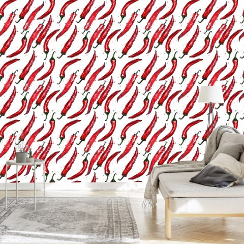 Tapeta Czerwone Ostre Papryczki