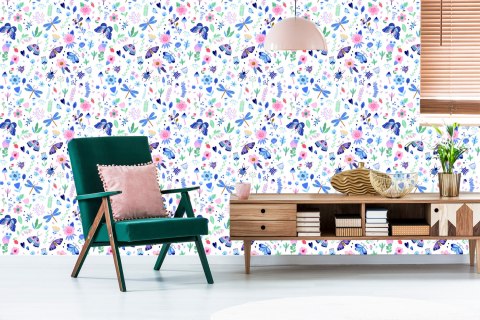 Tapeta Kolorowe Owady Motyle, Do Pokoju Dziecka