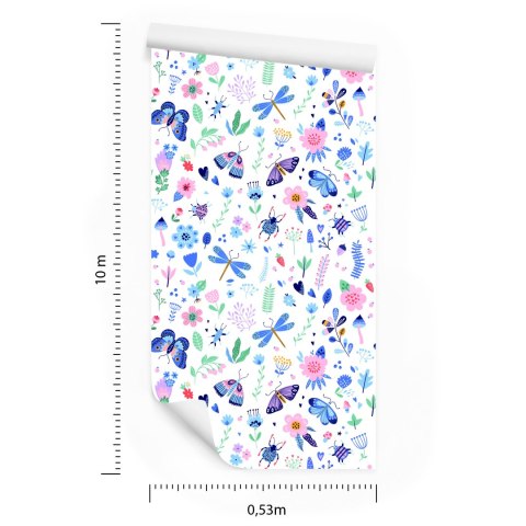 Tapeta Kolorowe Owady Motyle, Do Pokoju Dziecka