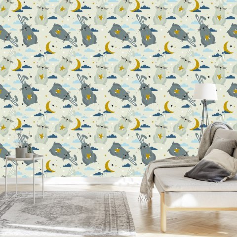 Tapeta Króliki Na Tle Chmur