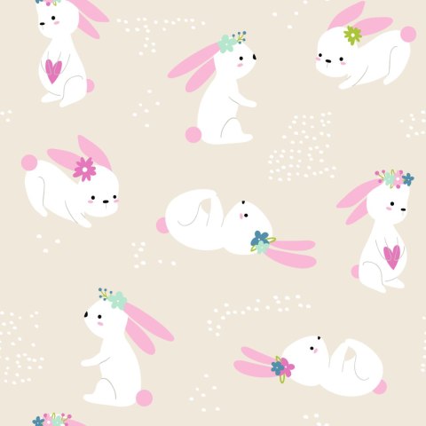 Tapeta Króliki Serduszka