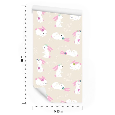 Tapeta Króliki Serduszka