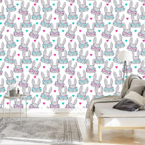 Tapeta Króliki W Okularach