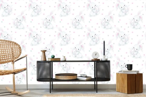 Tapeta Króliki Z Kropkami W Tle