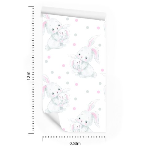 Tapeta Króliki Z Kropkami W Tle