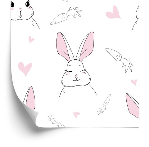 Tapeta Króliki Z Marchewkami