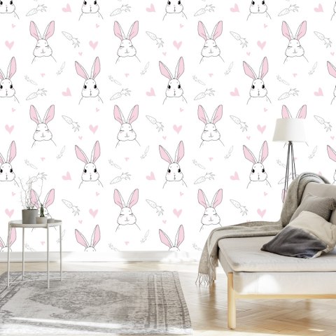 Tapeta Króliki Z Marchewkami