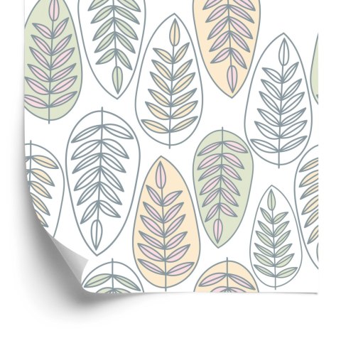 Tapeta Liście W Stylu Skandynawskim, Do Sypialni