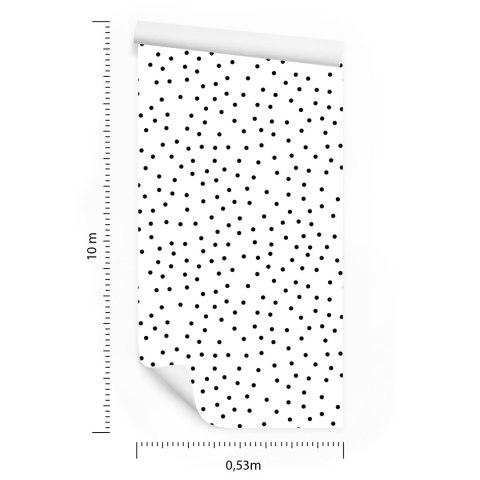 Tapeta Minimalistyczne Czarne Kropki