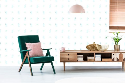 Tapeta Niebieskie Króliki